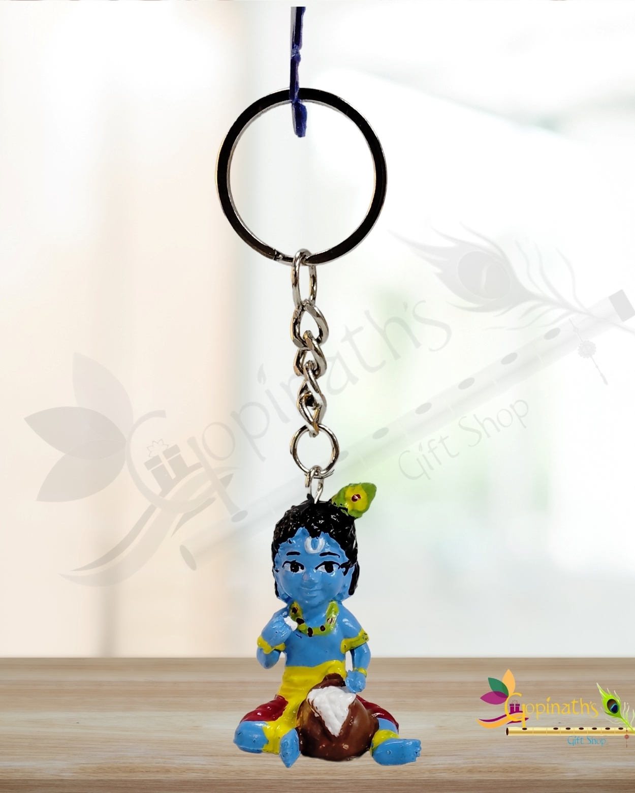 Krishna Sitting Keychain