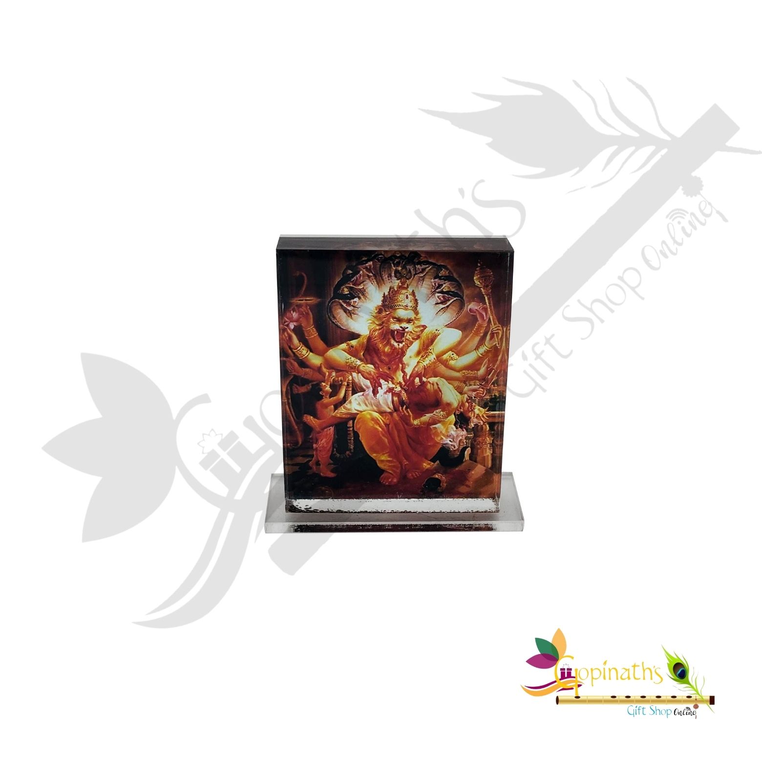 Lord Narsimha Acrylic Photo Stand (Small)